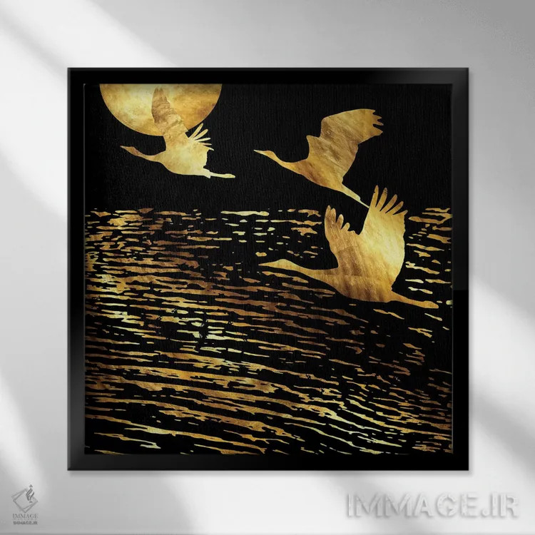 تابلو عزیمت اول اثر دافنه هوراِو - نمای قابدار مشکی