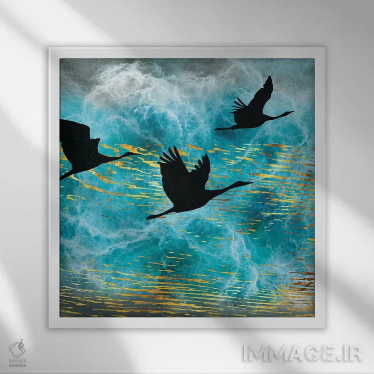 تابلو عزیمت دوم اثر دافنه هوراِو - نمای قابدار سفید