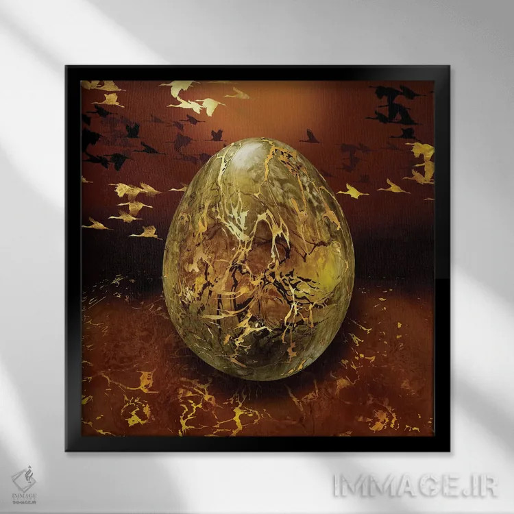 تابلو آفرینش اثر دافنه هوراِو - نمای قابدار مشکی