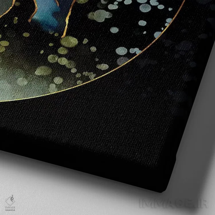 تابلو فرشتگان صعودکننده اول اثر دافنه هوراِو - نمای نزدیک بافت بوم