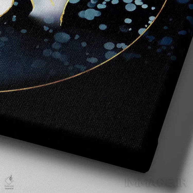 تابلو فرشتگان صعودکننده دوم اثر دافنه هوراِو - نمای نزدیک بافت بوم