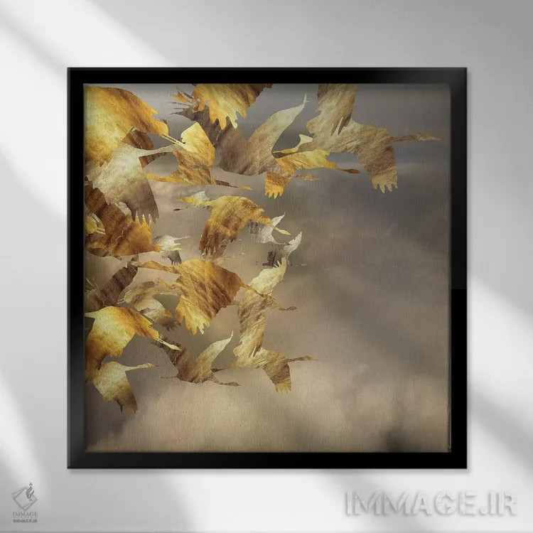 تابلو مارپیچ هوابرد دوم اثر دافنه هوراِو - نمای قابدار مشکی