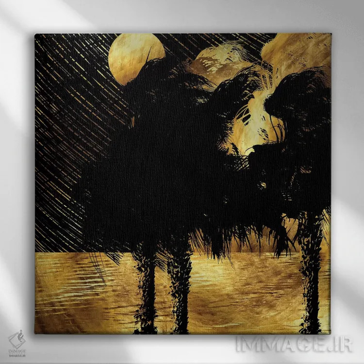 تابلو شب بارانی استوایی اثر دافنه هوراِو - نمای روبهرو روی دیوار