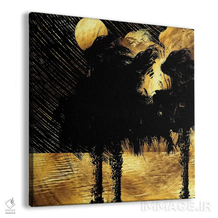 تابلو شب بارانی استوایی اثر دافنه هوراِو - نمای پرسپکتیو محصول