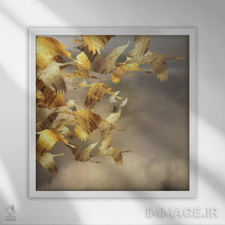 تابلو مارپیچ هوابرد دوم اثر دافنه هوراِو - نمای قابدار سفید