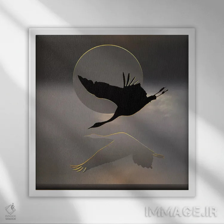 تابلو جادوی شبانه اثر دافنه هوراِو - نمای قابدار سفید