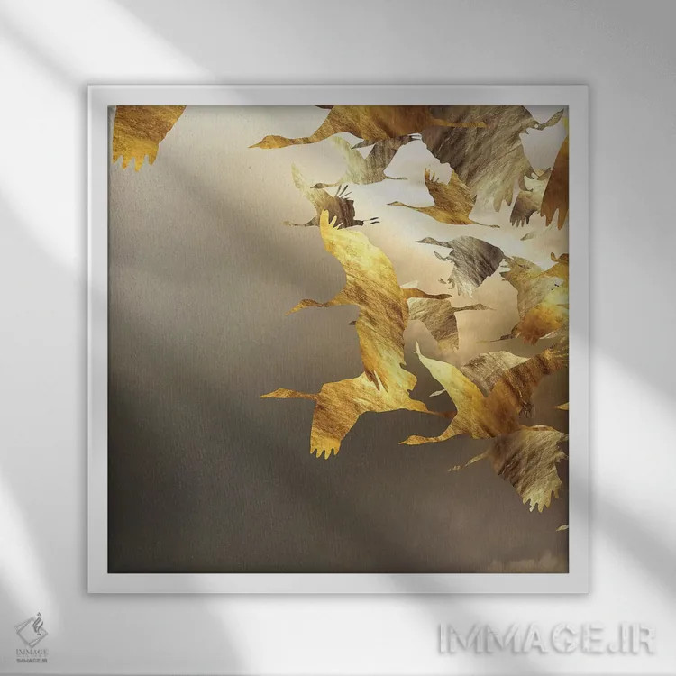 تابلو مارپیچ هوابرد اول اثر دافنه هوراِو - نمای قابدار سفید