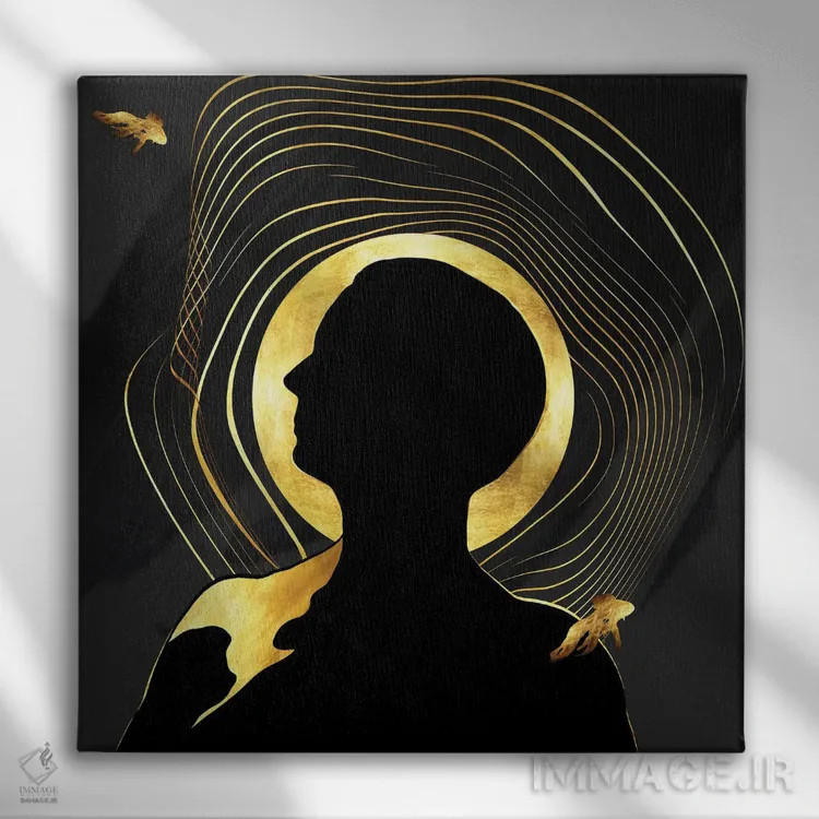 تابلو امواج کوچک اثر دافنه هوراِو - نمای روبهرو روی دیوار