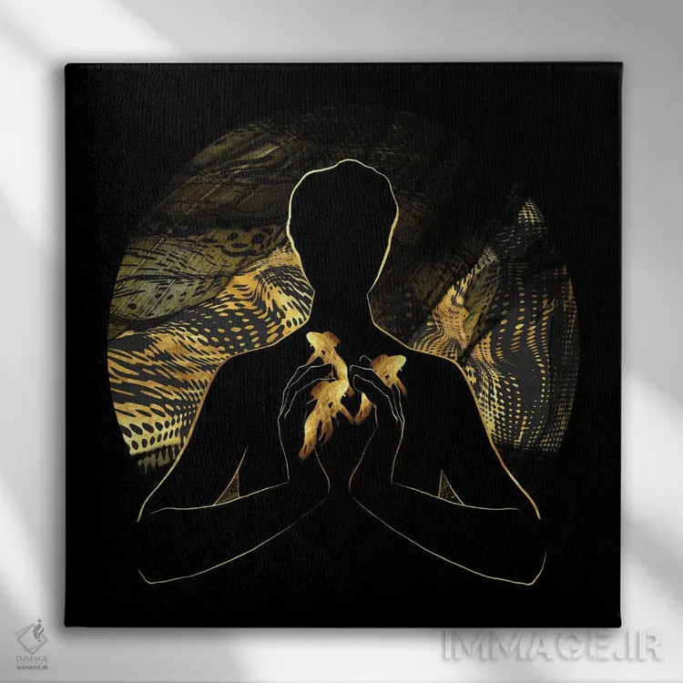 تابلو سه آرزو اثر دافنه هوراِو - نمای روبهرو روی دیوار