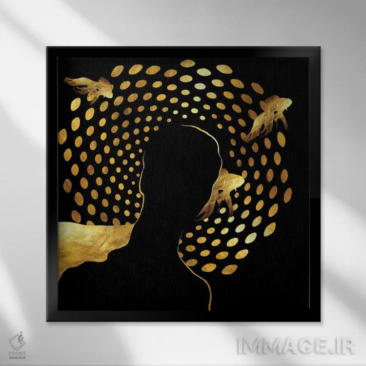 تابلو هاله شناور اثر دافنه هوراِو - نمای قابدار مشکی