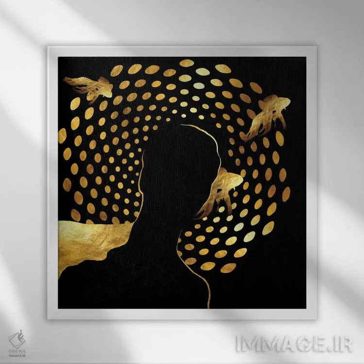 تابلو هاله شناور اثر دافنه هوراِو - نمای قابدار سفید