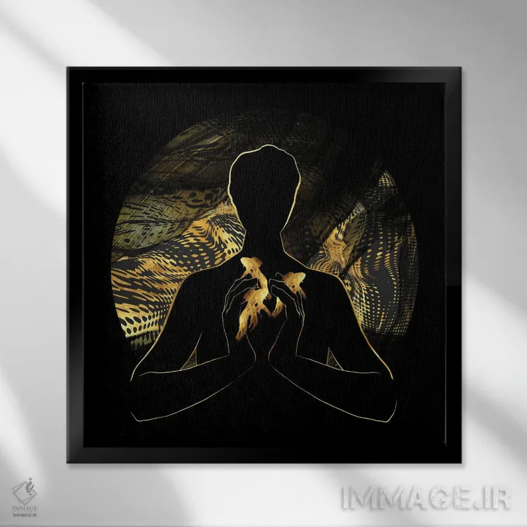 تابلو سه آرزو اثر دافنه هوراِو - نمای قابدار مشکی