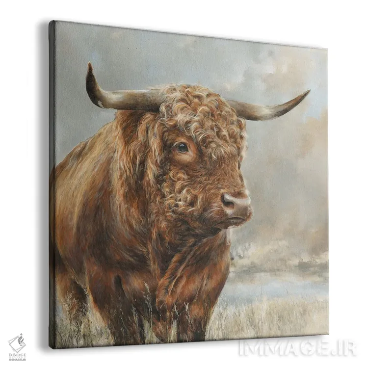 تابلو گاو وحشی صحرایی اثر باورا پرژوگینا - نمای پرسپکتیو محصول
