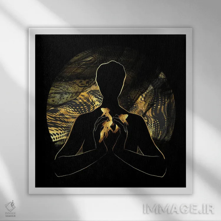 تابلو سه آرزو اثر دافنه هوراِو - نمای قابدار سفید