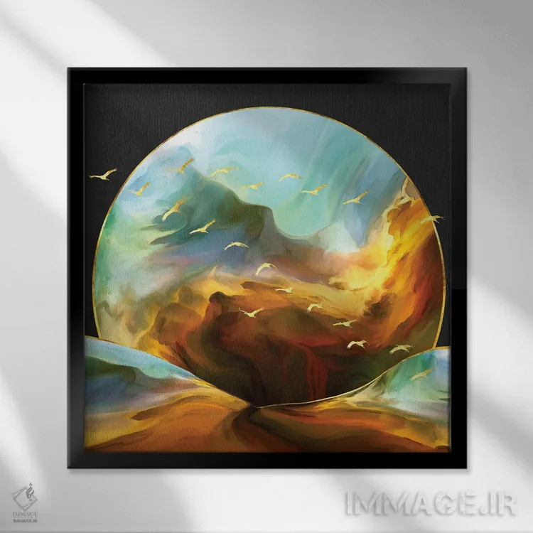 تابلو طلوعی تازه اثر دافنه هوراِو - نمای قابدار مشکی