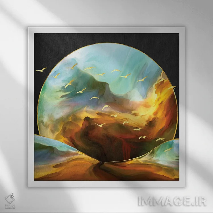 تابلو طلوعی تازه اثر دافنه هوراِو - نمای قابدار سفید