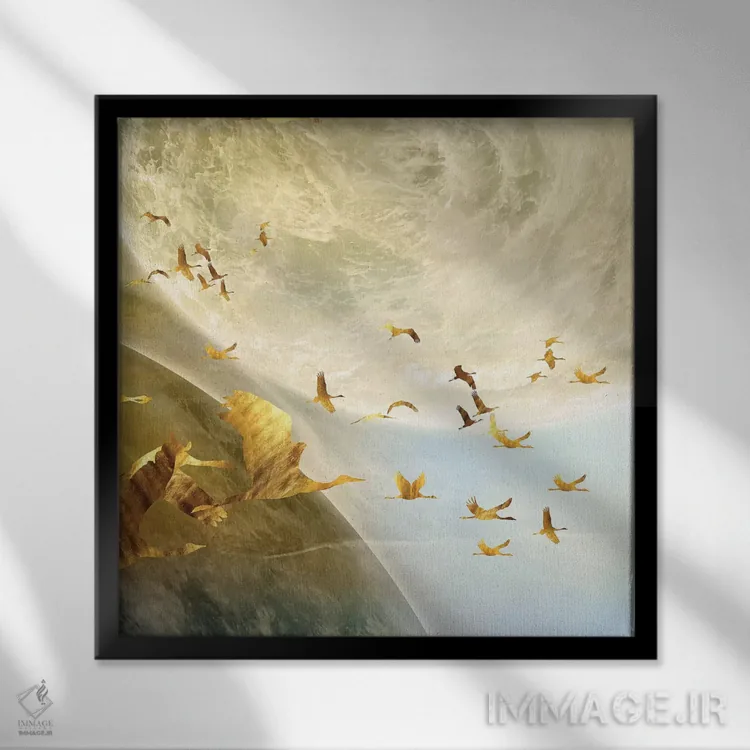 تابلو دور و فراتر II اثر دافنه هوراِو - نمای قابدار مشکی