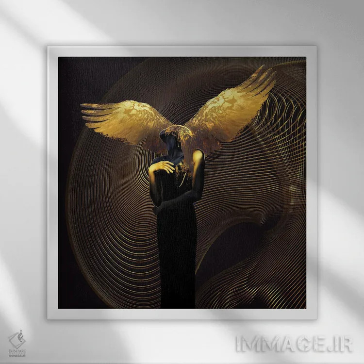 تابلو بالهای هیپنو اثر دافنه هوراِو - نمای قابدار سفید