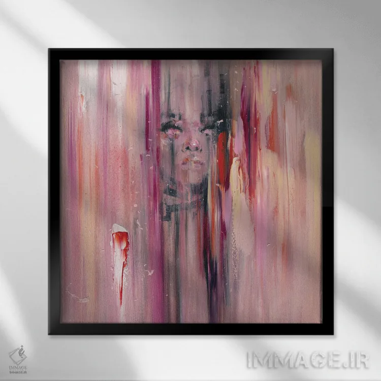 تابلو اندوه اثر دوریانا پوپا - نمای قابدار مشکی