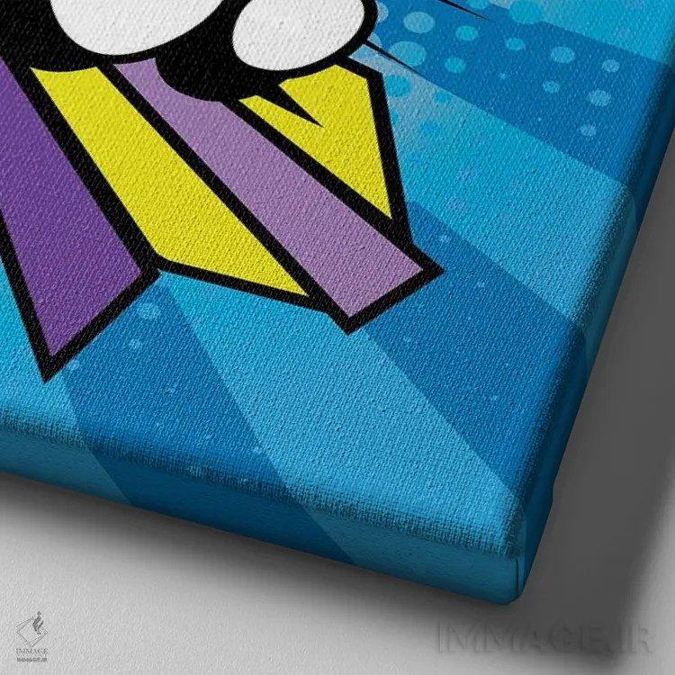 تابلو آیکون کمیک پاپ آرت "اوپس!" اثر دپوزیت فوتوز (سایت بانک تصویر) - نمای نزدیک بافت بوم