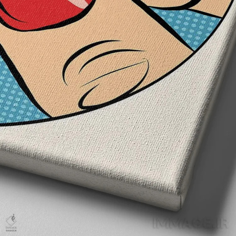 تابلو قرص خوردن اثر دپوزیت فوتوز (سایت بانک تصویر) - نمای نزدیک بافت بوم