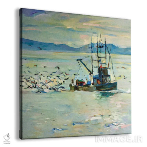 تابلو قایق ماهیگیری اثر بوروجُینت - نمای پرسپکتیو محصول