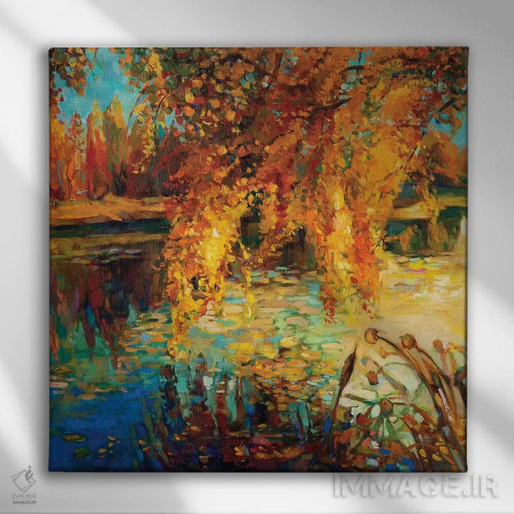 تابلو جنگل پاییزی اثر بوروجُینت - نمای روبهرو روی دیوار