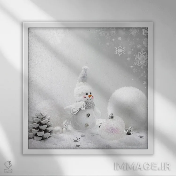 تابلو پسزمینهٔ کریسمس اثر ددوخ - نمای قابدار سفید