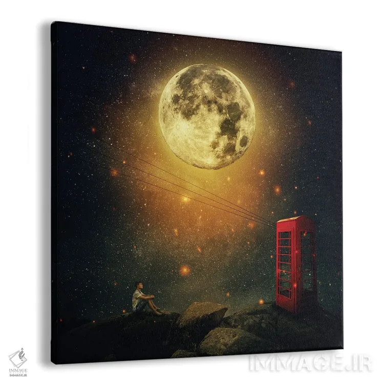 تابلو ندای کیهانی اثر سایکوشَدو (نام کاربری/نام هنری) - نمای پرسپکتیو محصول