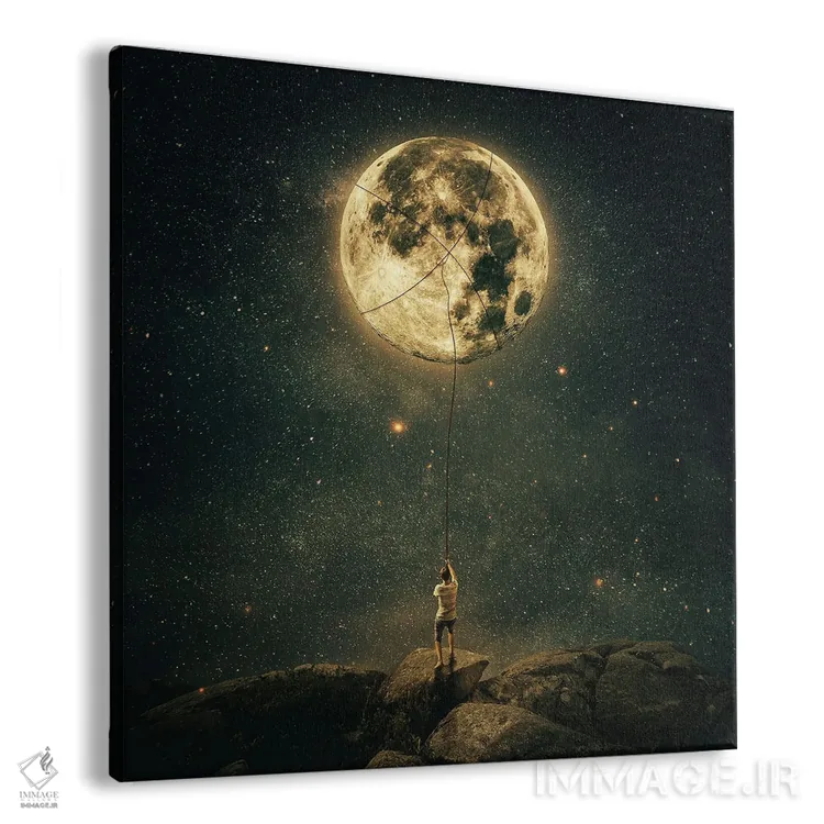 تابلو کشیدن ماه اثر سایکوشَدو (نام کاربری/نام هنری) - نمای پرسپکتیو محصول