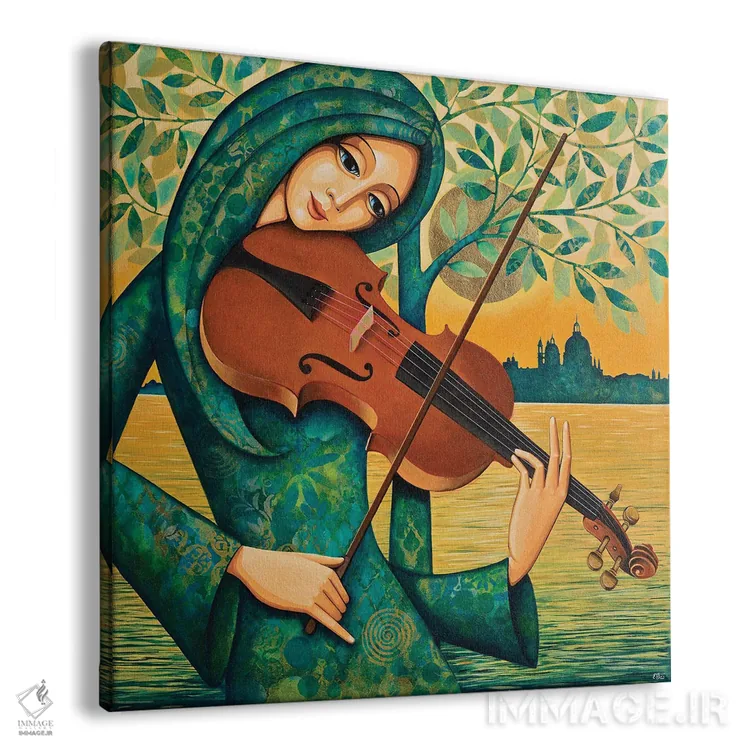 تابلو ویولن ونیزی اثر دنیلا پرزیوزو اینوالر - نمای پرسپکتیو محصول