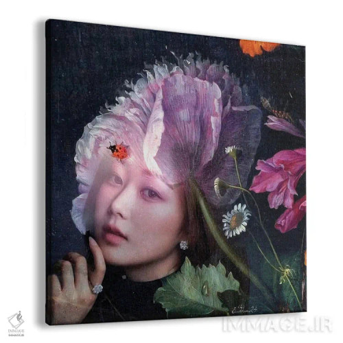 تابلو بانوی بنفش اثر دومینیک بادوئل - نمای پرسپکتیو محصول