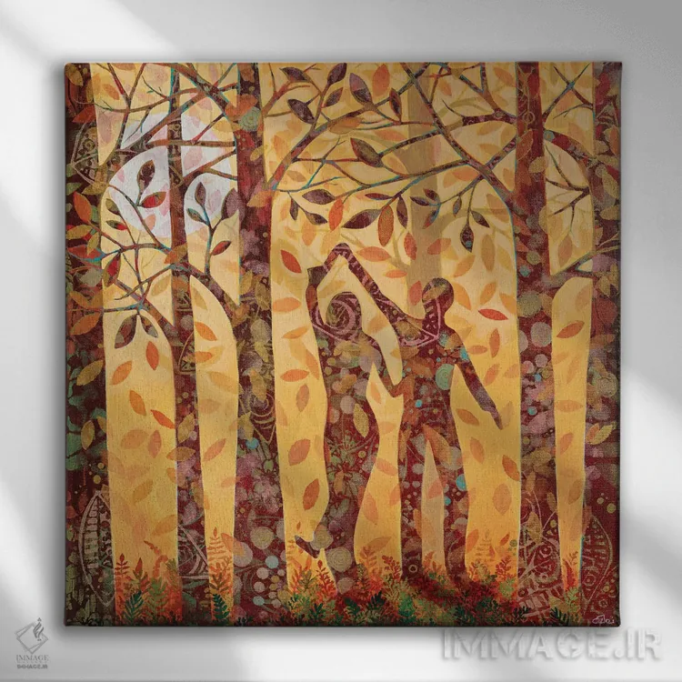 تابلو رقص پاییزی اثر دنیلا پرزیوزو اینوالر - نمای روبهرو روی دیوار