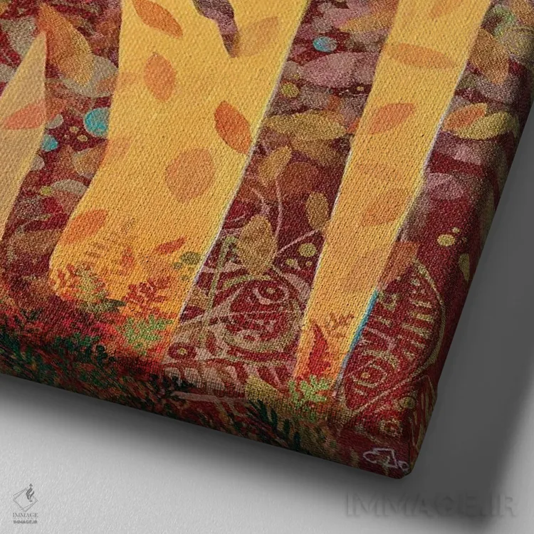 تابلو رقص پاییزی اثر دنیلا پرزیوزو اینوالر - نمای نزدیک بافت بوم