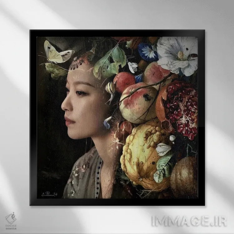 تابلو فراوان اثر دومینیک بادوئل - نمای قابدار مشکی