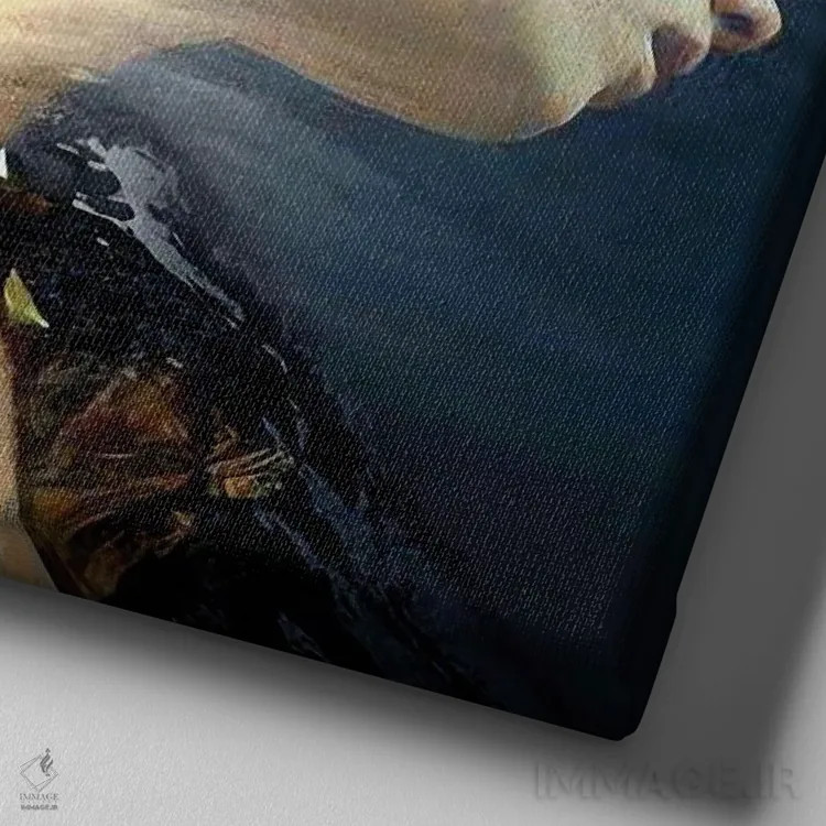 تابلو سفر به لبهٔ جهان اثر دومینیک بادوئل - نمای نزدیک بافت بوم