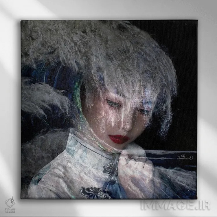 تابلو عروسک موج اثر دومینیک بادوئل - نمای روبهرو روی دیوار