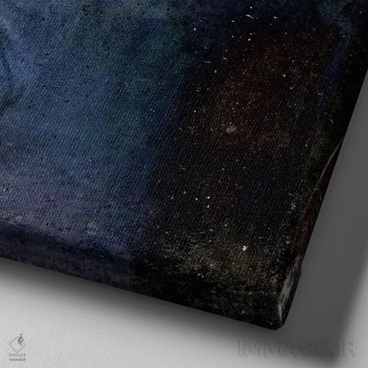 تابلو کوزت (نام فرانسوی/شخصیت رمان بینوایان) اثر دومینیک بادوئل - نمای نزدیک بافت بوم