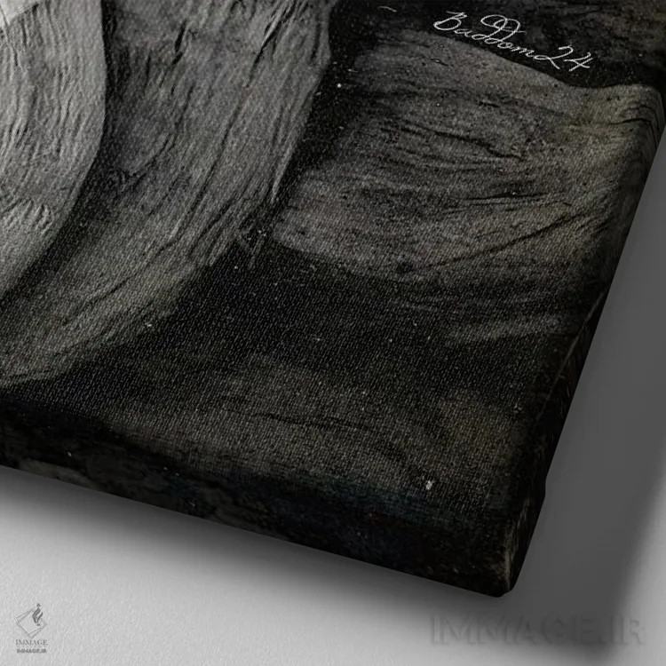 تابلو هامادریاد (پری درختان) اثر دومینیک بادوئل - نمای نزدیک بافت بوم