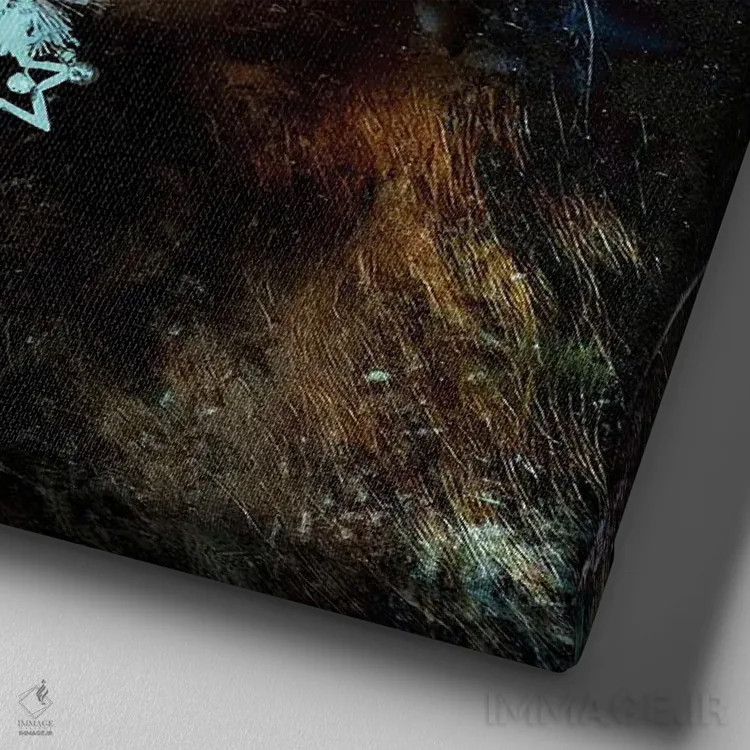 تابلو زندگی به رنگ صورتی اثر دومینیک بادوئل - نمای نزدیک بافت بوم