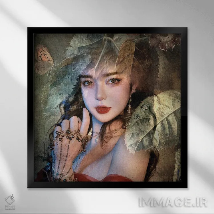 تابلو دوشس (لقب اشرافی) اثر دومینیک بادوئل - نمای قابدار مشکی