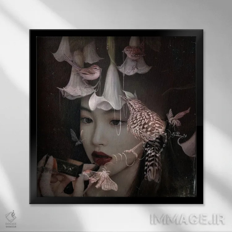 تابلو سیندرلا اثر دومینیک بادوئل - نمای قابدار مشکی