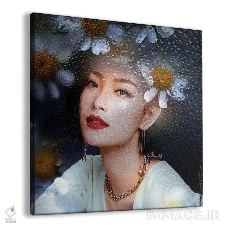 تابلو بابونهٔ مهآلود اثر دومینیک بادوئل - نمای پرسپکتیو محصول