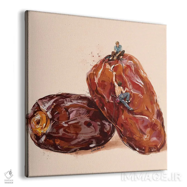 تابلو دیوار خرما اثر داریا روسو - نمای پرسپکتیو محصول