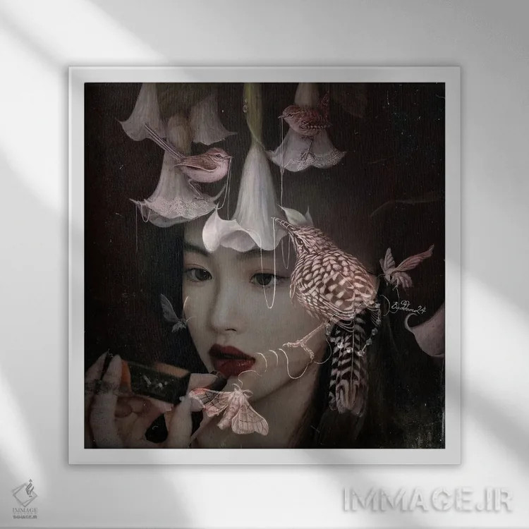 تابلو سیندرلا اثر دومینیک بادوئل - نمای قابدار سفید