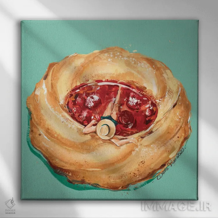 تابلو تازهکنندهٔ توتها اثر داریا روسو - نمای روبهرو روی دیوار