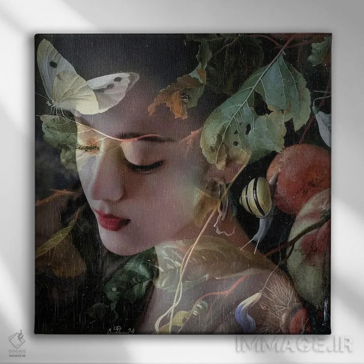 تابلو ونوس در باغ عدن اثر دومینیک بادوئل - نمای روبهرو روی دیوار