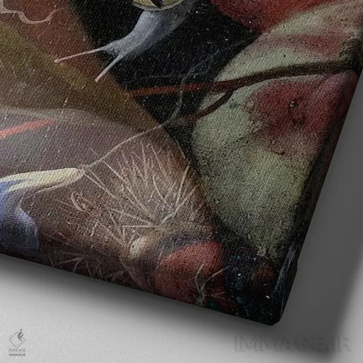 تابلو ونوس در باغ عدن اثر دومینیک بادوئل - نمای نزدیک بافت بوم