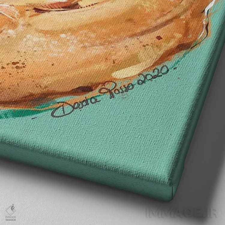 تابلو تازهکنندهٔ توتها اثر داریا روسو - نمای نزدیک بافت بوم