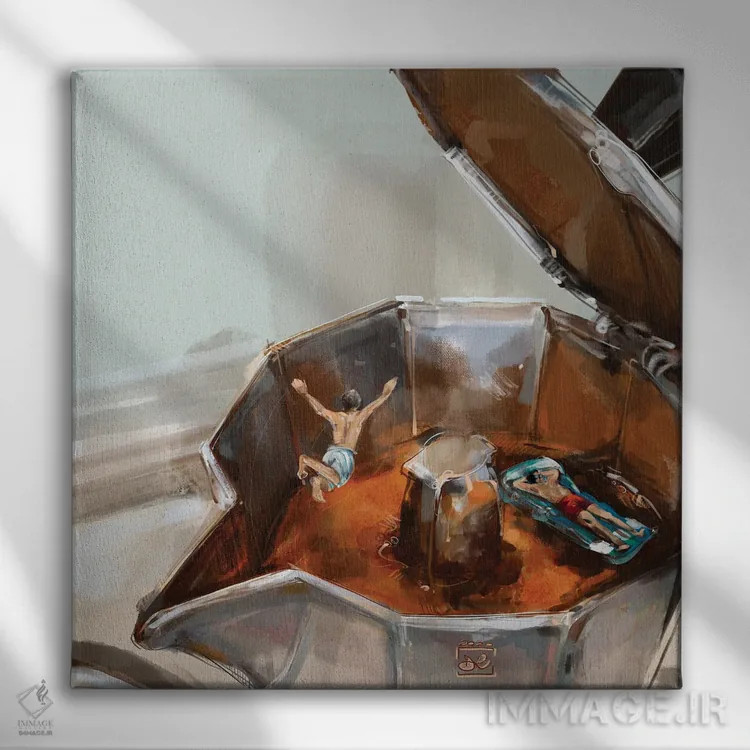 تابلو یکم بده اثر داریا روسو - نمای روبهرو روی دیوار